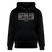 Berliner Spruch in weiss-umrandeten Buchstaben-ICK WUNDER MIR ÜBER JAR NÜSCHT MEHR-auf Bio Hoodie schwarz