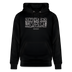 Berliner Spruch in weiss-umrandeten Buchstaben-ICK WUNDER MIR ÜBER JAR NÜSCHT MEHR-auf Bio Hoodie schwarz