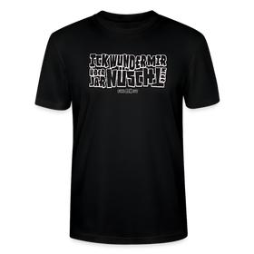 Berliner Spruch-weiss umrandete Buchstaben-ICK WUNDER MIR ÜBER JAR NÜSCHT MEHR-Unisex T-Shirt BIO - Schwarz