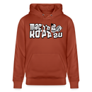 Berliner_Spruch-MACH_N_KOPP_ZU-in cartoonschrift-Bio_Hoodie Terrakotta