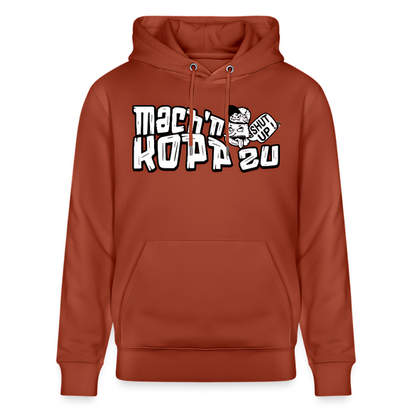 Berliner_Spruch-MACH_N_KOPP_ZU-in cartoonschrift-Bio_Hoodie Terrakotta