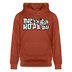 Berliner_Spruch-MACH_N_KOPP_ZU-in cartoonschrift-Bio_Hoodie Terrakotta
