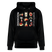 schwarzer unisex Hoodie mit weisser Schrift, Berlin-typischem Spruch „MESCHUGGE Na und!? Dit fetzt urst.“ und neun lustigen grafischen Motiven, 100% Bio-Baumwolle und bequemer Schnitt für echte Berliner Schnauze