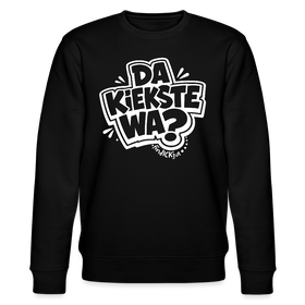 weisser Schriftzug in original Berliner Schnauze „DA KIEKSTE WA?“ im Comic‑Style-findICKjut Branding