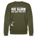 Sweater in Khaki mit Spruch in kultiger Berliner Schnauze „Ick gloob, mir laust der Affe!“ und Affen-Grafik, Unisex, bio Baumwolle, locker geschnitten.