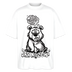 Oversized Unisex Bio T‑Shirt in Weiß mit gezeichnetem Berliner Bär und Aufdruck „Du schnallst ooch echt jar nüscht – jar nüscht“.