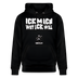 Schwarzer Hoodie mit Aufdruck „ICK MACH WAT ICK WILL“ im Berliner Schnauze Stil und Berlin‑Bär, designed by findickjut