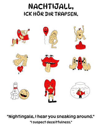 Nachtigall ick hoer dir trapsen design