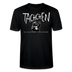 schwarzes Unisex Bio T-Shirt mit großem Print in weiss „TACHCHEN“ und rockendem Berliner Bären auf der Brust, darunter kleiner Schriftzug "Rock 'n Roll ihr Flitzpiepen-ICK BIN DA, KANN LOSJEHN'-gerader Schnitt, eingesetzte Ärmel, 1x1 Ripp am Rundhalsausschnitt, inneres Nackenband; leichte Stoffdichte 155 g/m² aus 100% Bio-Baumwolle.