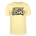 hellgelbes Unisex T‑Shirt mit schwarzem Aufdruck „URST SCHAU“ in Comicstyle – Original Ost-Berliner Spruch für Ostalgie Fans