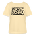 hellgelbes Ostalgie Shirt Frauen mit schwarzem Berliner Schnauze Spruch als Brustprint im Comicstil „URST SCHAU“ – leichtes Bio-T-Shirt, lockerer Rundhalsausschnitt