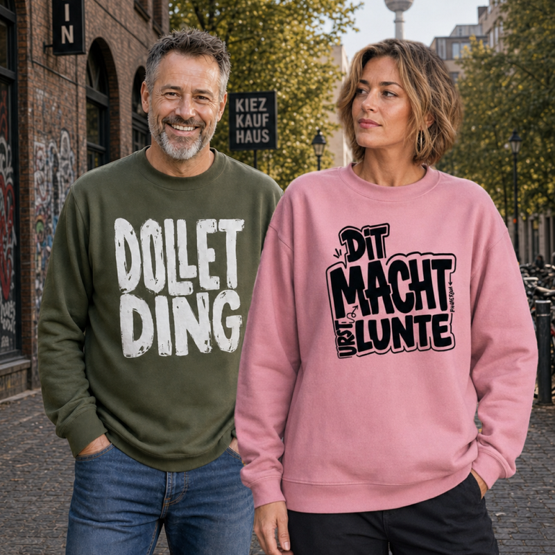 Unisex Bio Sweater mit frecher Berliner Schnauze