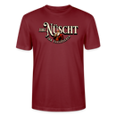 Bordeauxrotes Weihnachts T-Shirt mit dem Berliner Spruch „Jibt Nüscht ihr Flitzpiepen“ und Weihnachtsmann-Motiv – lustiges Statement Shirt für Weihnachten.
