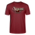 Bordeauxrotes Weihnachts T-Shirt mit dem Berliner Spruch „Jibt Nüscht ihr Flitzpiepen“ und Weihnachtsmann-Motiv – lustiges Statement Shirt für Weihnachten.
