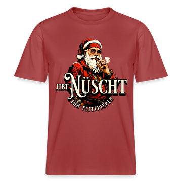 Weihnachts T‑Shirt mit Berliner Spruch "JIBT NÜSCHT IHR FLITZPIEPEN" und Vintage‑Nikolaus‑Motiv.
