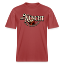 Bordeauxrotes Weihnachts T‑Shirt mit Aufdruck „Jibt Nüscht, ihr Flitzpiepen“ und Santa‑Illustration – Berliner Schnauze Motiv﻿