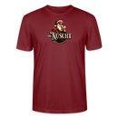 Bordeauxrotes Weihnachts T‑Shirt mit Aufdruck „Jibt Nüscht, ihr Flitzpiepen“ und Santa‑Motiv﻿