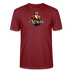Bordeauxrotes Weihnachts T‑Shirt mit Aufdruck „Jibt Nüscht, ihr Flitzpiepen“ und Santa‑Motiv﻿