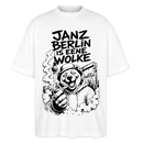 JANZ BERLIN IS EENE WOLKE-Der kiffende Berlin Bär-Oversized Unisex Bio T-Shirt-1