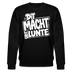 Schwarzer Unisex Sweater mit weißem Schriftzug „Dit macht urst Lunte“ – lustiger berlinerischer Spruch im Stil der Berliner Schnauze von findICKjut. 100% weiche Bio Baumwolle