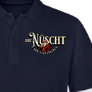 Weihnachten in Berlin – navyblaues Polo-Shirt mit Berliner Dialekt-Spruch "Jibt Nüscht ihr Flitzpiepen", originelles Geschenk und Statement für Berliner Weihnachtsmarkt und festliche Anlässe.